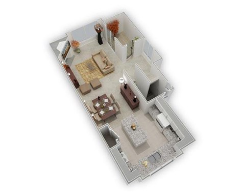 Floor plan for 2 beds, 2 baths, 1480 sqft